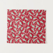 Rotes und grünes Muster - Koi Fish Wandteppich (Vorderseite (Horizontal))