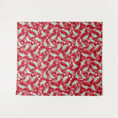 Rotes und grünes Muster - Koi Fish Wandteppich (Vorderseite (Horizontal))