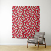 Rotes und grünes Muster - Koi Fish Wandteppich (Beispiel)