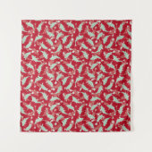 Rotes und grünes Muster - Koi Fish Wandteppich (Vorderseite (Horizontal))