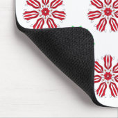 Rotes und grünes nahtloses Muster Mousepad (Ecke)