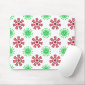 Rotes und grünes nahtloses Muster Mousepad (Mit Mouse)