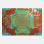 Rotes und grünes Papier zum Umpacken von Kernfusio (Vorderseite 3)