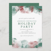 Rotes und grünes Party Weihnachtsfest Einladung (Vorne/Hinten)