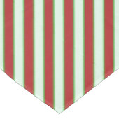Rotes und grünes Pinstrichmuster Tischdecke (Schrägansicht)
