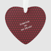 Rotes und grünes Polka Dot Personalisiertes Gedenk Ornament (Rückseite)