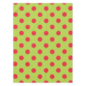 Rotes und grünes Polka Dot Tablecloth Tischdecke (Vorderseite)
