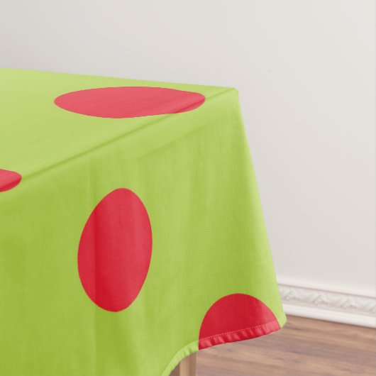 Rotes und grünes Polka Dot Tablecloth Tischdecke (Beispiel)