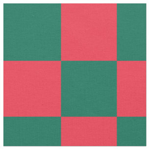 Rotes und grünes Schachbrettmuster Stoff