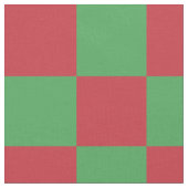 Rotes und grünes Schachbrettmuster Stoff (Nahaufnahme)