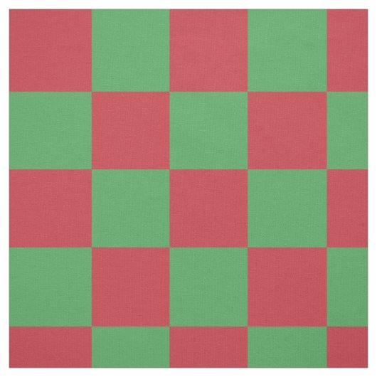 Rotes und grünes Schachbrettmuster Stoff (Muster)