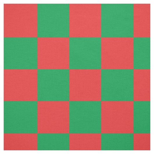 Rotes und grünes Schachbrettmuster Stoff (Muster)