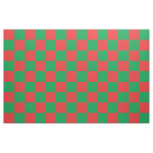 Rotes und grünes Schachbrettmuster Stoff (Fat Quarter (45,7 x 55,9 cm))