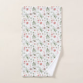 Rotes und grünes Schneeflocken Weihnachten Badhandtuch Set (Handtuch)