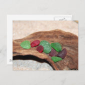 Rotes und grünes Seaglass Weihnachten (Vorne/Hinten)
