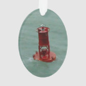Rotes und grünes Seebojen Ornament (Rückseite)