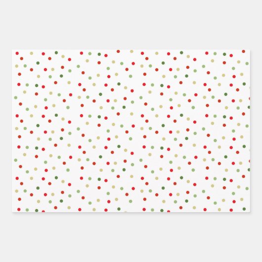 Rotes und grünes Set zu Weihnachten von 3 Geschenkpapier Set (Vorderseite 3)