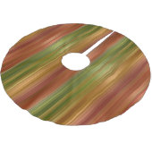 Rotes und grünes Streifen-Baumrock Polyester Weihnachtsbaumdecke (Schrägansicht)