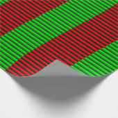 Rotes und grünes Streifenpapier Geschenkpapier (Ecke)