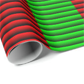 Rotes und grünes Streifenpapier Geschenkpapier (Rolleneckpunkt)