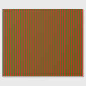 Rotes und grünes Streifenpapier Geschenkpapier (Flach)