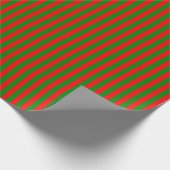 Rotes und grünes Streifenpapier Geschenkpapier (Ecke)