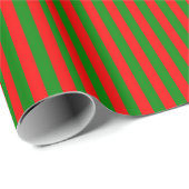 Rotes und grünes Streifenpapier Geschenkpapier (Rolleneckpunkt)
