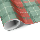 Rotes und grünes Tartan Geschenkpapier (Rolleneckpunkt)