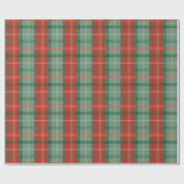 Rotes und grünes Tartan Geschenkpapier (Flach)