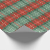 Rotes und grünes Tartan Geschenkpapier (Ecke)