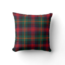 Rotes und grünes Tartan-Kissen