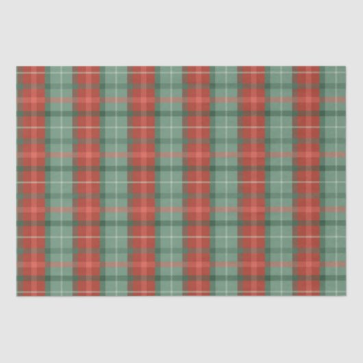 Rotes und grünes Tartan Seidenpapier (Vorderseite)