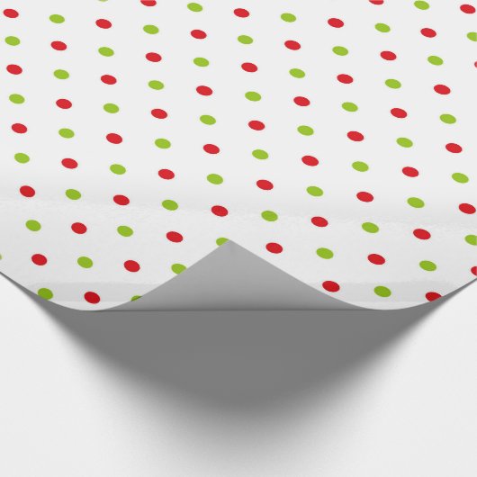 Rotes und grünes Tupfen-Packpapier Geschenkpapier (Ecke)
