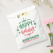 Rotes und grünes Weihnachts-Happy Office-Party Geschenktütchen (Versiegelt)