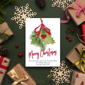 Rotes und grünes Weihnachts-Party Einladung