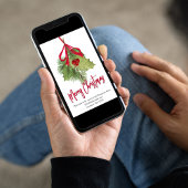 Rotes und grünes Weihnachts-Party Einladung