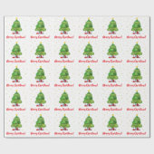 Rotes und grünes Weihnachtsbaumpapier Geschenkpapier (Flach)