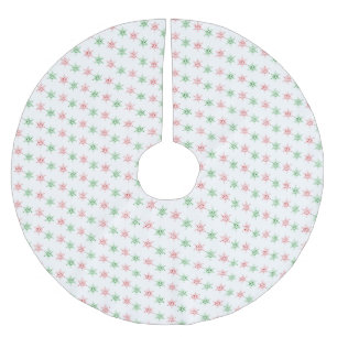 Rotes und grünes Weihnachtsbaumrock Polyester Weihnachtsbaumdecke