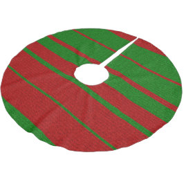 Rotes und grünes Weihnachtsdesign Polyester Weihnachtsbaumdecke