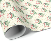 Rotes und grünes Weihnachtsgebäck Geschenkpapier (Rolleneckpunkt)