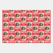 Rotes und grünes Weihnachtsgebäck mit Whimsikart-F Geschenkpapier Set (Vorderseite 2)