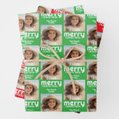 Rotes und grünes Weihnachtsgebäck mit Whimsikart-F Geschenkpapier Set (Beispiel)