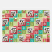 Rotes und grünes Weihnachtsgebäck mit Whimsikart-F Geschenkpapier Set (Vorderseite 3)