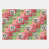 Rotes und grünes Weihnachtsgebäck mit Whimsikart-F Geschenkpapier Set (Vorderseite 3)