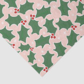 Rotes und grünes Weihnachtszettel Seidenpapier (Detail)