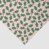 Rotes und grünes Weihnachtszettel Seidenpapier (Detail)