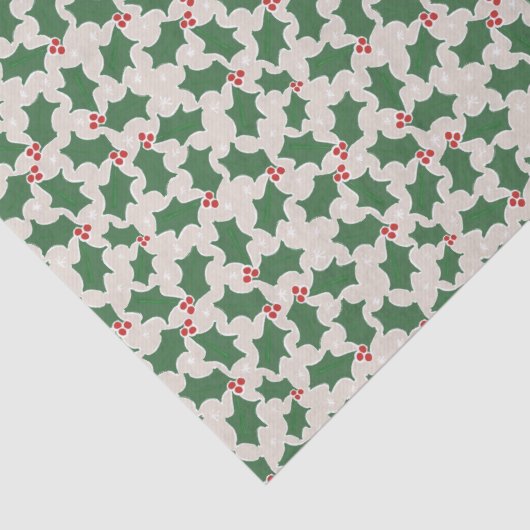 Rotes und grünes Weihnachtszettel Seidenpapier (Detail)