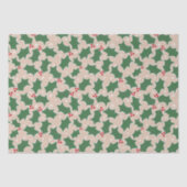 Rotes und grünes Weihnachtszettel Seidenpapier (Vorderseite)