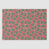 Rotes und grünes Weihnachtszettel Seidenpapier (Vorderseite)