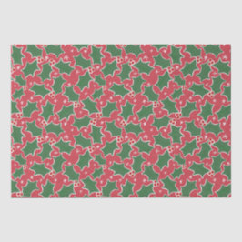 Rotes und grünes Weihnachtszettel Seidenpapier